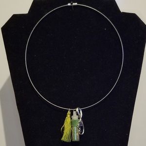 Green Hope And Wish Bottle Necklace